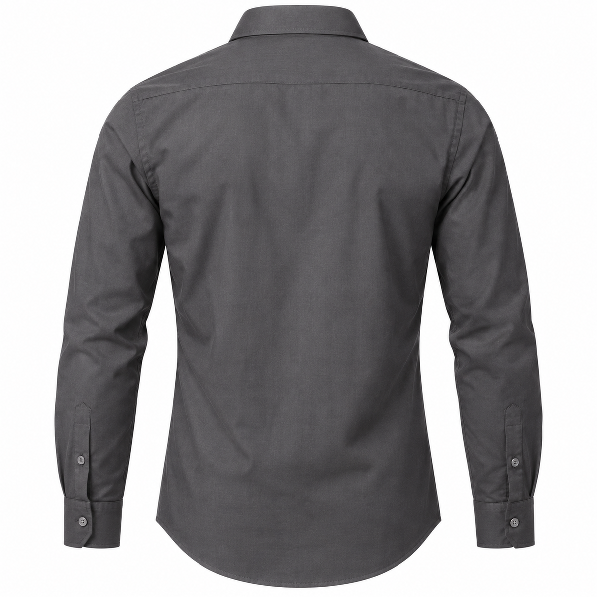Men's Charcoal Grey Point Collar Dress Shirt